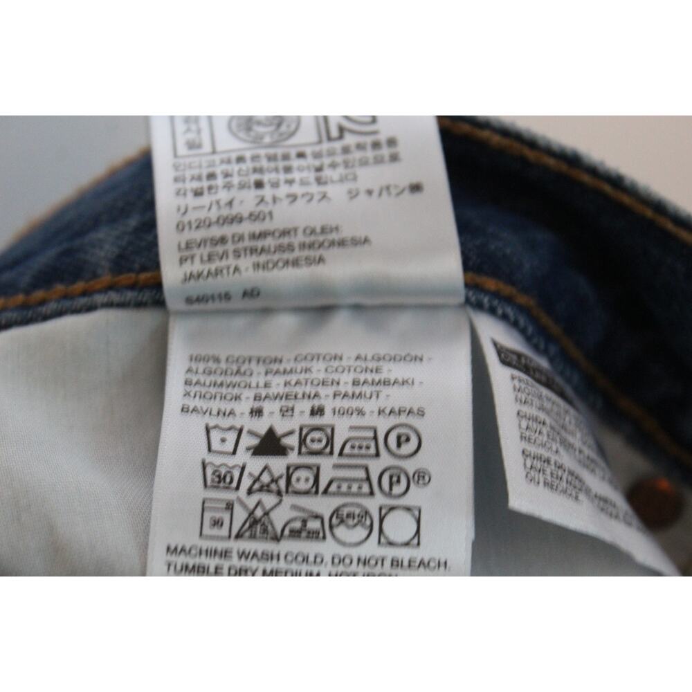 Levi's Deconstructed Button Fly Denim Cut Off Jean Skirt Blue Women's 32 H11823 - Picture 13 of 16